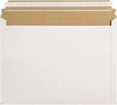 Made in USA - 9-1/2" Long x 12-1/2" Wide Peel-Off Self-Seal Flat Mailer - White - Eagle Tool & Supply