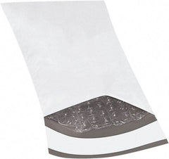 Made in USA - 8" Long x 4" Wide Peel-Off Self-Seal Padded Mailer - White - Eagle Tool & Supply
