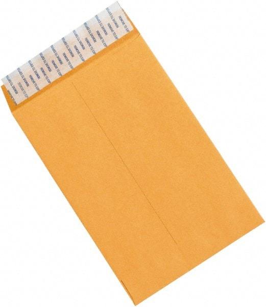 Made in USA - 9" Long x 6" Wide Peel-Off Self-Seal Natural Kraft Envelope - Kraft - Eagle Tool & Supply