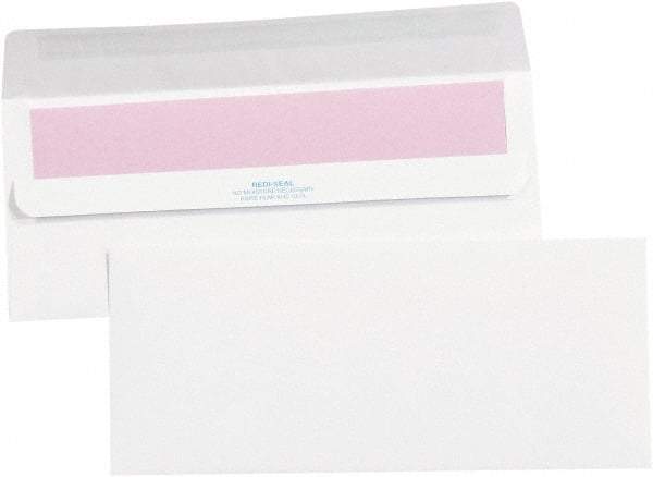 Made in USA - 9-1/2" Long x 4-1/8" Wide Self Seal Plain White Envelope - White - Eagle Tool & Supply