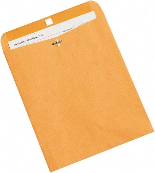 Made in USA - 12" Long x 10" Wide Clasp Brown Kraft Envelope - Kraft - Eagle Tool & Supply