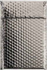 Made in USA - 11" Long x 7-1/2" Wide Peel-Off Self-Seal Bubble Mailer - Silver - Eagle Tool & Supply