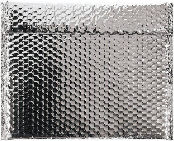 Made in USA - 11" Long x 13-3/4" Wide Peel-Off Self-Seal Bubble Mailer - Silver - Eagle Tool & Supply