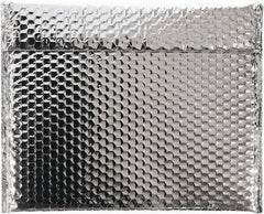 Made in USA - 11" Long x 13-3/4" Wide Peel-Off Self-Seal Bubble Mailer - Silver - Eagle Tool & Supply