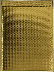 Made in USA - 17-1/2" Long x 13" Wide Peel-Off Self-Seal Bubble Mailer - Gold - Eagle Tool & Supply