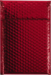 Made in USA - 11" Long x 7-1/2" Wide Peel-Off Self-Seal Bubble Mailer - Red - Eagle Tool & Supply