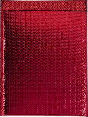 Made in USA - 17-1/2" Long x 13" Wide Peel-Off Self-Seal Bubble Mailer - Red - Eagle Tool & Supply