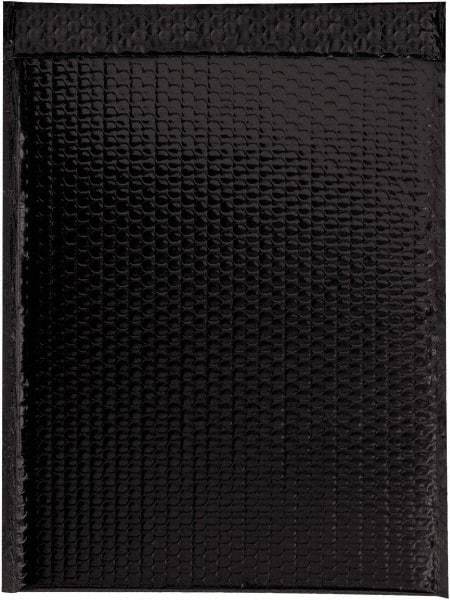 Made in USA - 17-1/2" Long x 13" Wide Peel-Off Self-Seal Bubble Mailer - Black - Eagle Tool & Supply