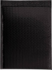 Made in USA - 17-1/2" Long x 13" Wide Peel-Off Self-Seal Bubble Mailer - Black - Eagle Tool & Supply