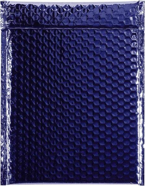 Made in USA - 11-1/2" Long x 9" Wide Peel-Off Self-Seal Bubble Mailer - Blue - Eagle Tool & Supply