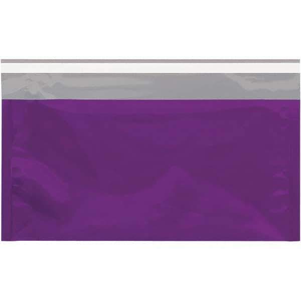Value Collection - 10-1/4" Long x 6-1/4" Wide Peel-Off Self-Seal Metallic Mailer - Purple - Eagle Tool & Supply