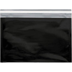 Value Collection - 12-3/4" Long x 9-1/2" Wide Peel-Off Self-Seal Metallic Mailer - Black - Eagle Tool & Supply