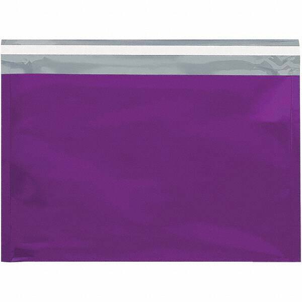 Value Collection - 12-3/4" Long x 9-1/2" Wide Peel-Off Self-Seal Metallic Mailer - Purple - Eagle Tool & Supply