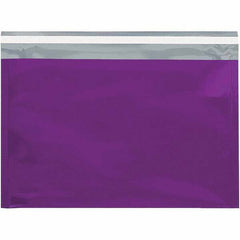 Value Collection - 12-3/4" Long x 9-1/2" Wide Peel-Off Self-Seal Metallic Mailer - Purple - Eagle Tool & Supply