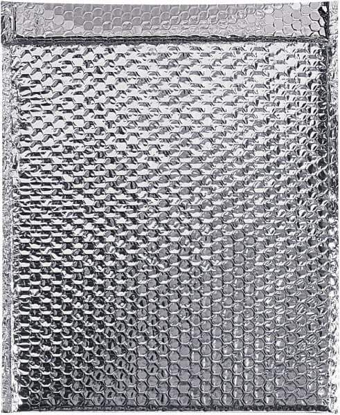 Made in USA - 22" Long x 18" Wide Peel-Off Self-Seal Cooled Bubble Mailer - Silver - Eagle Tool & Supply