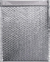 Made in USA - 22" Long x 18" Wide Peel-Off Self-Seal Cooled Bubble Mailer - Silver - Eagle Tool & Supply