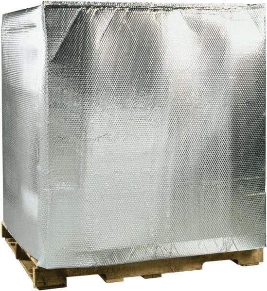 Made in USA - 48" Long x 40" Wide x 48" High x 3/16" Thick Pallet Cover - Silver, Case - Eagle Tool & Supply