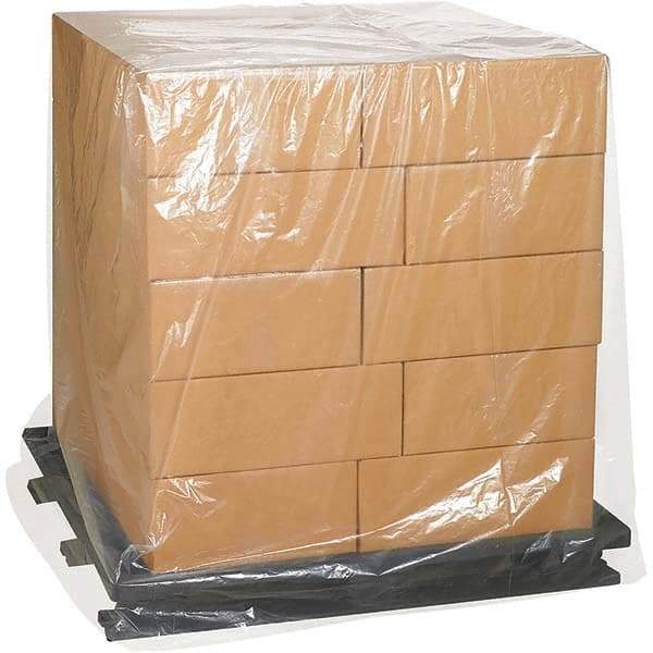 Made in USA - 32" Long x 42" Wide x 72" High Pallet Cover - Clear, Case, 50 Piece - Eagle Tool & Supply