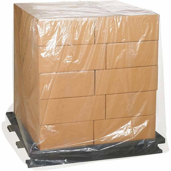 Made in USA - 48" Long x 48" Wide x 72" High Pallet Cover - Clear, Case, 50 Piece - Eagle Tool & Supply