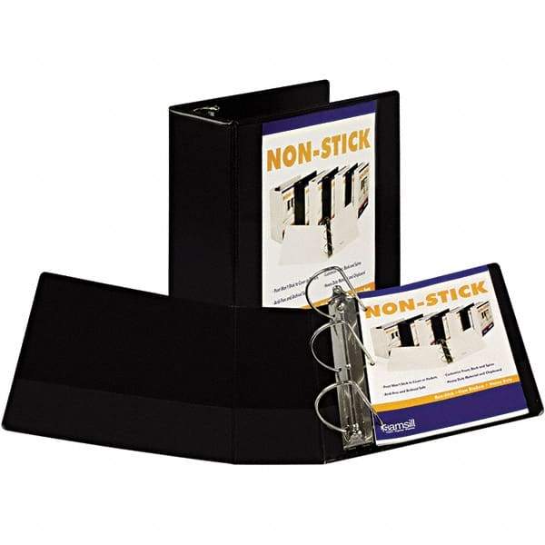 Samsill - 1,050 Sheet Capacity, 8-1/2 x 11", View Ring Binder - Polypropylene Covered Chipboard, Black - Eagle Tool & Supply