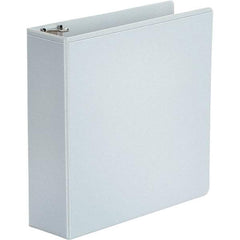 UNIVERSAL - 460 Sheet Capacity, 8-1/2 x 11", View Ring Binder - Polypropylene, White - Eagle Tool & Supply