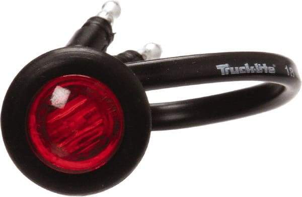 Truck-Lite - 3/4" Long, Red LED Marker Clearance - 12 Volts, Includes LED Light, Grommet - Eagle Tool & Supply