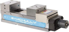 Samchully - 125mm Jaw Width, 230mm Jaw Opening Capacity, Horizontal Stationary Machine Vise - Manual Operation, 1 Station, 505mm Long x 48.3mm Deep, 50mm Jaw Height, Alloy Steel - Eagle Tool & Supply