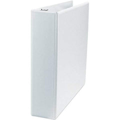 Universal One - 500 Sheet Capacity, 8-1/2 x 11", View Ring Binder - Polypropylene, White - Eagle Tool & Supply