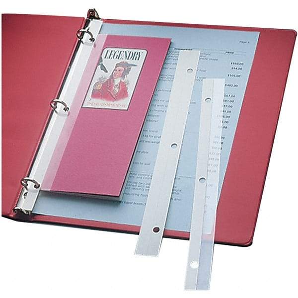 C-LINE - 200 Sheet Capacity, 1 x11", Binder Insert Strips - Plastic, Clear - Eagle Tool & Supply