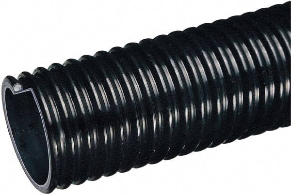 Kuriyama of America - 3" ID x 3.64" OD, 40 Max psi, Full In. Hg, Dry Material Handling & Transfer Hose - Polyurethane Liner, PVC Cover, -40 to 150°F, 4" Bend Radius, 50' Coil Length, Black - Eagle Tool & Supply