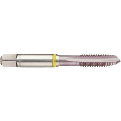 ‎1/4-20 3 Flute 2B Cobalt Spiral Point Plug Yellow Ring Tap-MolyGlide - Eagle Tool & Supply