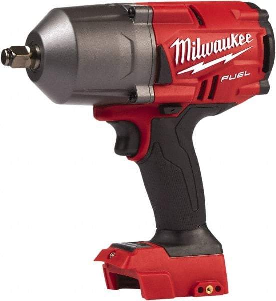 Milwaukee Tool - 1/2" Drive 18 Volt Pistol Grip Cordless Impact Wrench & Ratchet - 1,750 RPM, 0 to 2,100 BPM, 1,000 Ft/Lb Torque, Lithium-Ion Batteries Not Included - Eagle Tool & Supply