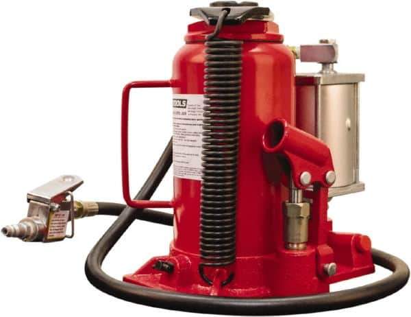 OEM Tools - 20 Ton Capacity Bottle Jack - 10-1/4" to 20" High, 6-1/4" Piston Stroke, 3-1/4" Screw Length - Eagle Tool & Supply