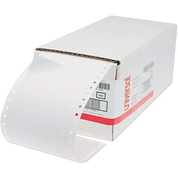 UNIVERSAL - 6" Long, White Paper Shipping Label - For Dot Matrix Printers - Eagle Tool & Supply