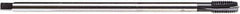 Emuge - 7/16-20 UNF, 3 Flute, NE2 Finish Cobalt, Spiral Point, Extension Pulley Tap - Plug Chamfer, 7.9" OAL, 1-1/16" Thread Length, 2B/3B Class of Fit - Eagle Tool & Supply