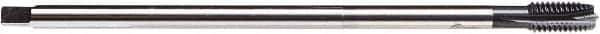Emuge - 5/8-18 UNF, 3 Flute, NE2 Finish Cobalt, Spiral Point, Extension Pulley Tap - Plug Chamfer, 7.9" OAL, 1-1/8" Thread Length, 2B/3B Class of Fit - Eagle Tool & Supply