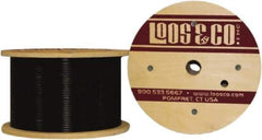 Loos & Co. - 1/16" x 3/64" Diam, Steel Wire Rope - 270 Lb Breaking Strength, 7 x 7, Nylon Coating - Eagle Tool & Supply