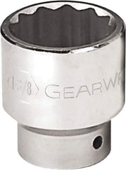 GearWrench - 1-5/16", 3/4" Drive, Standard Hand Socket - 12 Points, 2-3/16" OAL, Alloy Steel, Chrome Finish - Eagle Tool & Supply