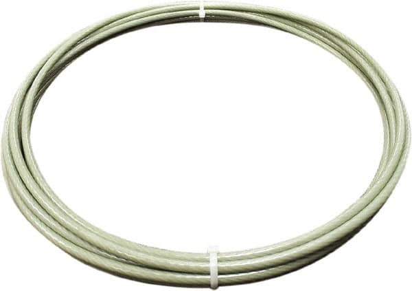 Loos & Co. - 50' Long, 1/8" x 1/8" Diam, Stainless Steel Wire Rope - 2,000 Lb Breaking Strength, 7 x 19 - Eagle Tool & Supply