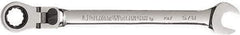 GearWrench - 5/8" 12 Point Flexhead Combination Wrench - 9-1/2" OAL, Steel, Full Polish Finish - Eagle Tool & Supply