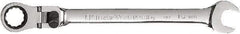 GearWrench - 18mm 12 Point Flexhead Combination Wrench - 10-1/2" OAL, Steel, Full Polish Finish - Eagle Tool & Supply