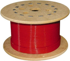 Loos & Co. - 1/8" x 3/32" Diam, Stainless Steel Wire Rope - 920 Lb Breaking Strength, 7 x 7, Vinyl Coating - Eagle Tool & Supply