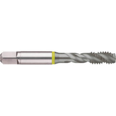 M6 × 1.0 3 Flute 6H Cobalt Spiral Flute Semi-Bott Yellow Ring Tap-MolyGlide - Eagle Tool & Supply