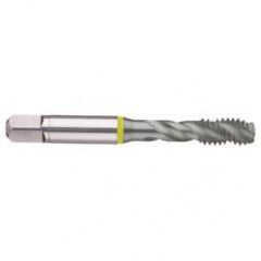 7/16-14 2B 3-Flute Cobalt Yellow Ring Semi-Bottoming 40 degree Spiral Flute Tap-MolyGlide - Eagle Tool & Supply