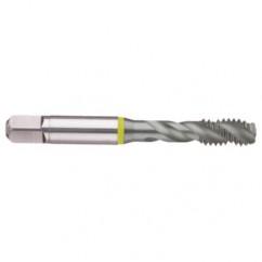 5/16-18 2B 3-Flute Cobalt Yellow Ring Semi-Bottoming 40 degree Spiral Flute Tap-MolyGlide - Eagle Tool & Supply