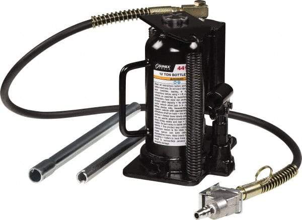 Sunex Tools - 12 Ton Capacity Bottle Jack - 9.1" to 17.6" High - Eagle Tool & Supply