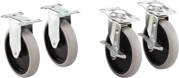 Rubbermaid - 5-11/16" Long x 2-9/16" Wide x 5-13/16" High, Cart Replacement Casters - Use with RCP Heavy Duty Adaptable Carts (1997206, 1997207, 1997208, 1997209). - Eagle Tool & Supply