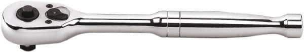 GearWrench - 1/2" Drive Pear Head Ratchet - Full Polish Chrome Finish, 9" OAL, 45 Gear Teeth, Full Polished Handle, Standard Head - Eagle Tool & Supply