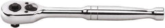 GearWrench - 1/2" Drive Pear Head Ratchet - Full Polish Chrome Finish, 9" OAL, 45 Gear Teeth, Full Polished Handle, Standard Head - Eagle Tool & Supply