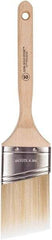 Wooster Brush - 2-1/2" Oval/Angle Polyester Angular Brush - 2-15/16" Bristle Length, 6-5/8" Wood Fluted Handle - Eagle Tool & Supply